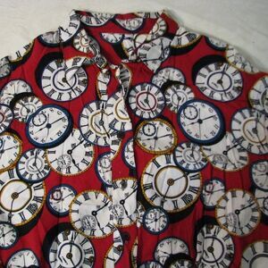 Vintage Watches Timepieces Pattern Button-Down